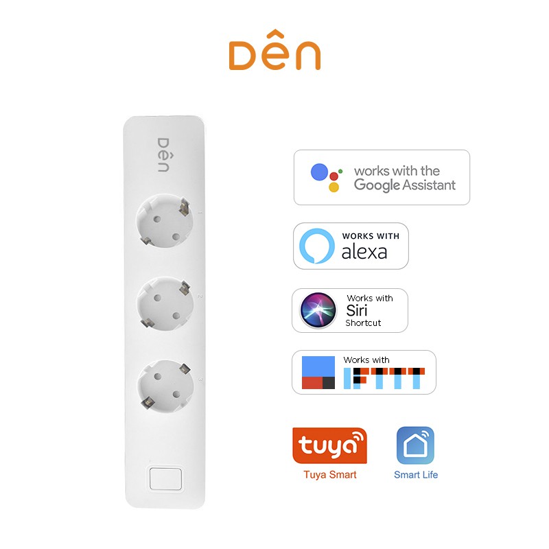 

DEN Smart Home WiFi Extension Socket - Colokan Panjang (3 Port + 2 USB)