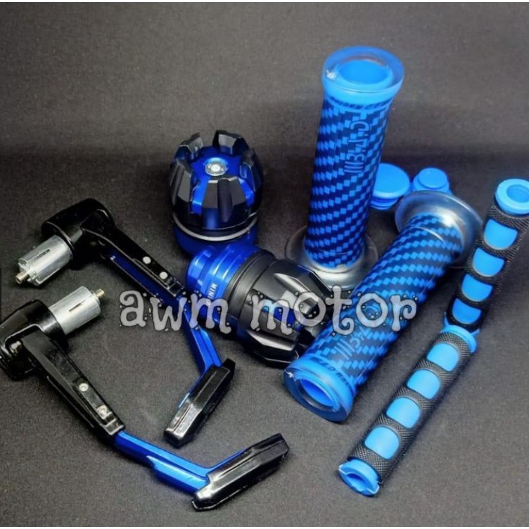 Paket Acc Motor Proguard + Handgrip Carbon + Karet Handle + Jalu As Naga Paket 4 item Universal