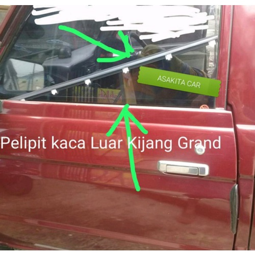 PELIPIT KACA PINTU LUAR TOYOTA KIJANG GRAND- KIJANG SUPER