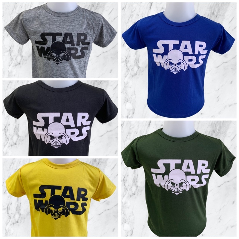 Baju Kaos Anak Laki Laki Starwar | Kaos anak usia 12 bulan - 5 tahun | Kaos distro anak