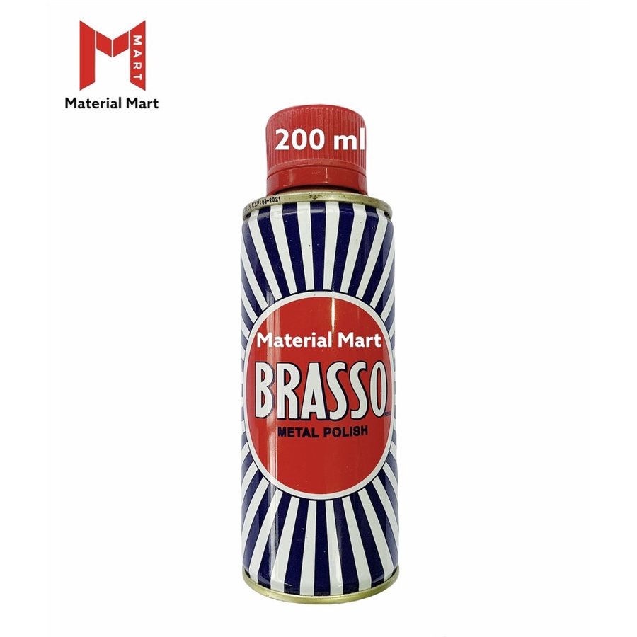 Brasso Metal Polish 200ml | Braso 200 Pengkilap Logam | Pembersih Karat | Material Mart