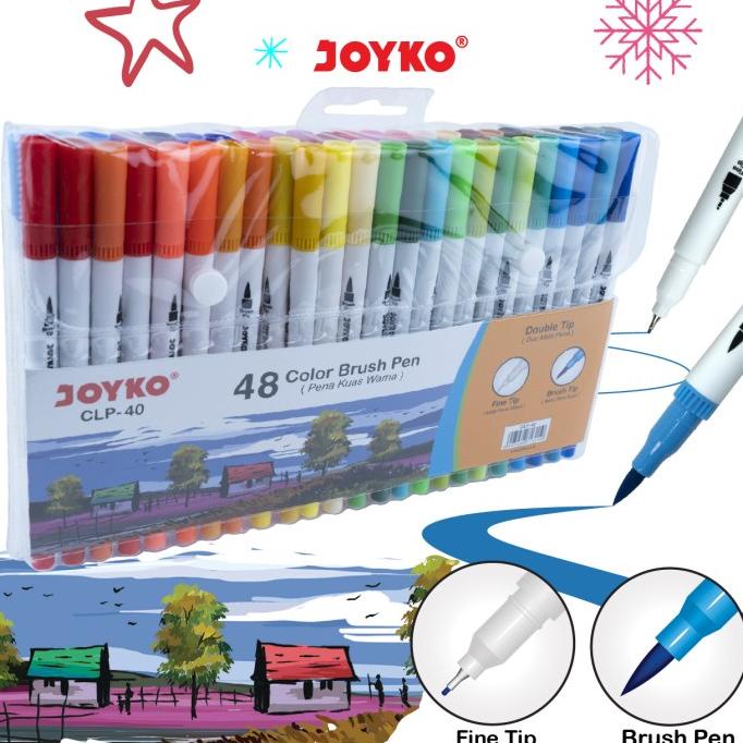 

Color Brush Pen Pena Kuas Warna Joyko CLP-40 48 Warna Color