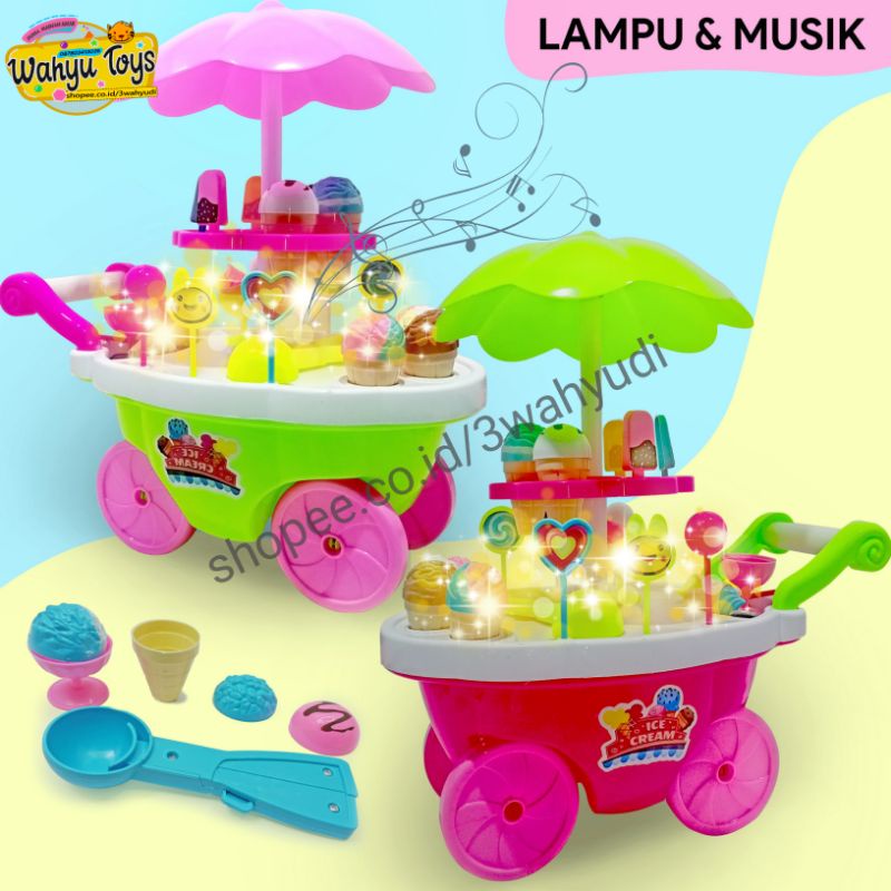 MAINAN GEROBAK ICE CREAM DORONG JUMBO MURAH FI540 FI544