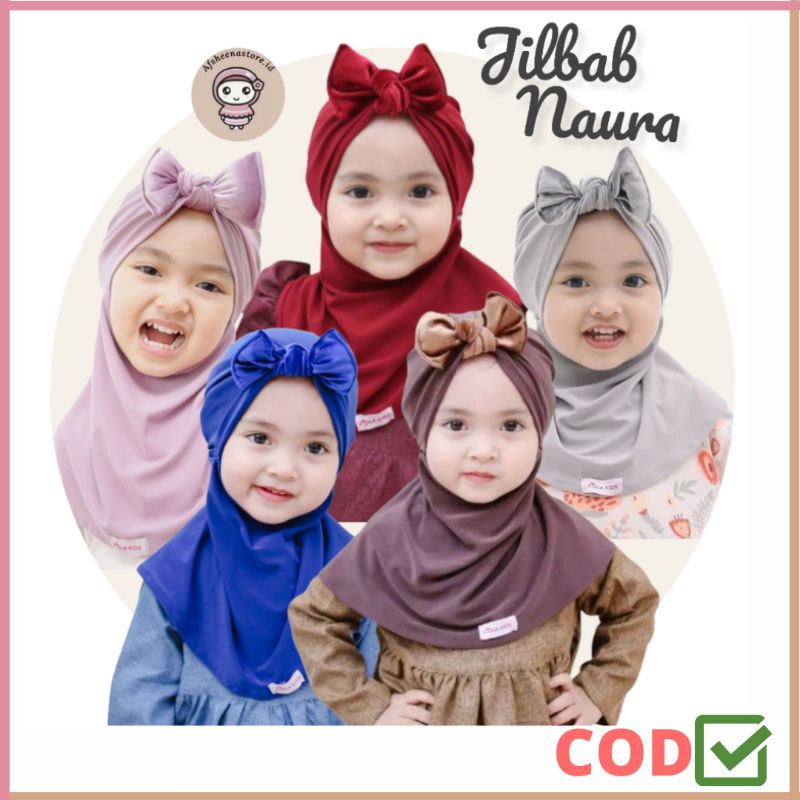 jilbab NAURA | jilbab anak perempuan 1 2 3 4 5 Th