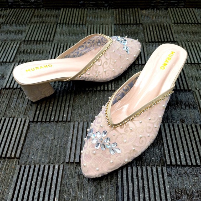 Wedding Shoes Murano Tsabitha Cream Brukat Special Edition Size Jumbo 41-46