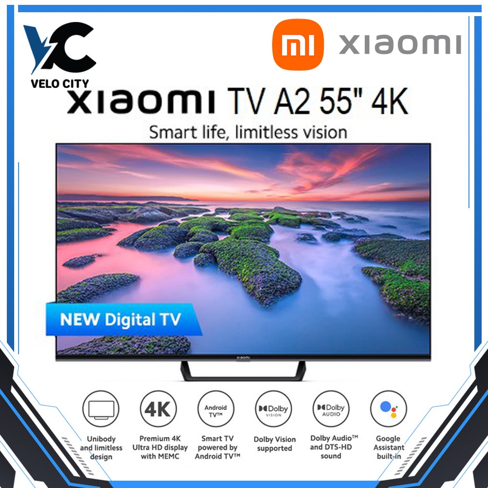 Xiaomi Mi TV A2 A 2 55 Inch 4K UHD Dolby Vision HDR 10 Android SmartTV Garansi Resmi