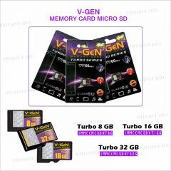 Memory Card Vgen Turbo Class 10 with Adapter MMC 8GB / 16GB / 32GB / 64GB Original