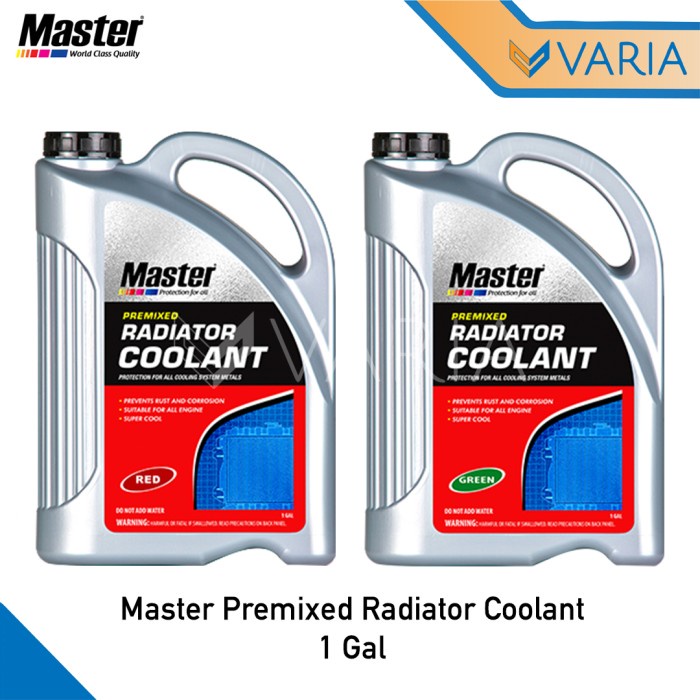 Master Premixed Cairan Radiator Coolant Galon 1 Gal Mobil Motor