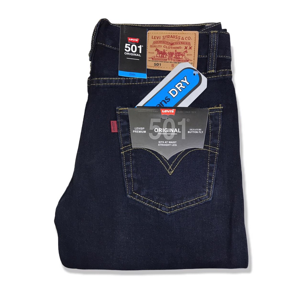 TERLARIS Celana jeans pria LEVIS 501 Standar/ Celana panjang pria polos COD