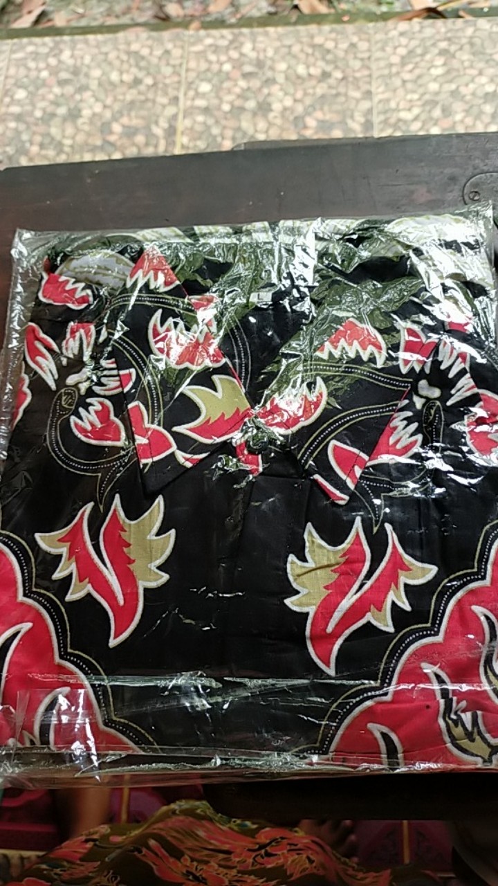 Kemeja Batik Pria Lengan Panjang Size M L Xl Xxl  Bswart Batik Hrb026 Kenongo Hem Panjang Padi