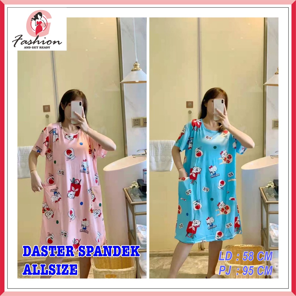 DASTER SPANDEK IMPORT / BAJU TIDUR SPANDEK FIT TO XL