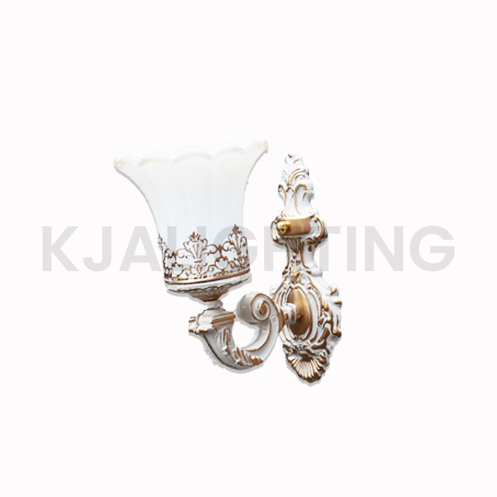LAMPU DINDING KLASIK PUTIH LAMPU DINDING INDOOR 6401/1