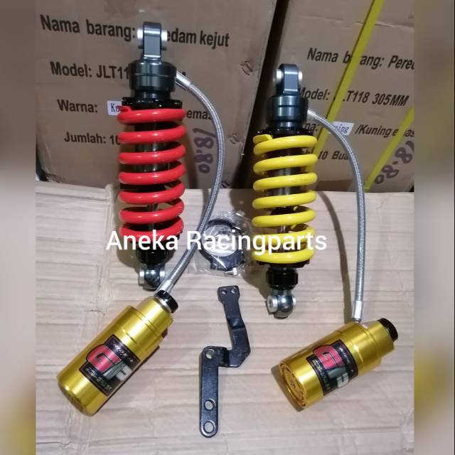 Monoshock ninja rr tabung pisah double klik rebound gp series / shock belakang ninja rr 265mm