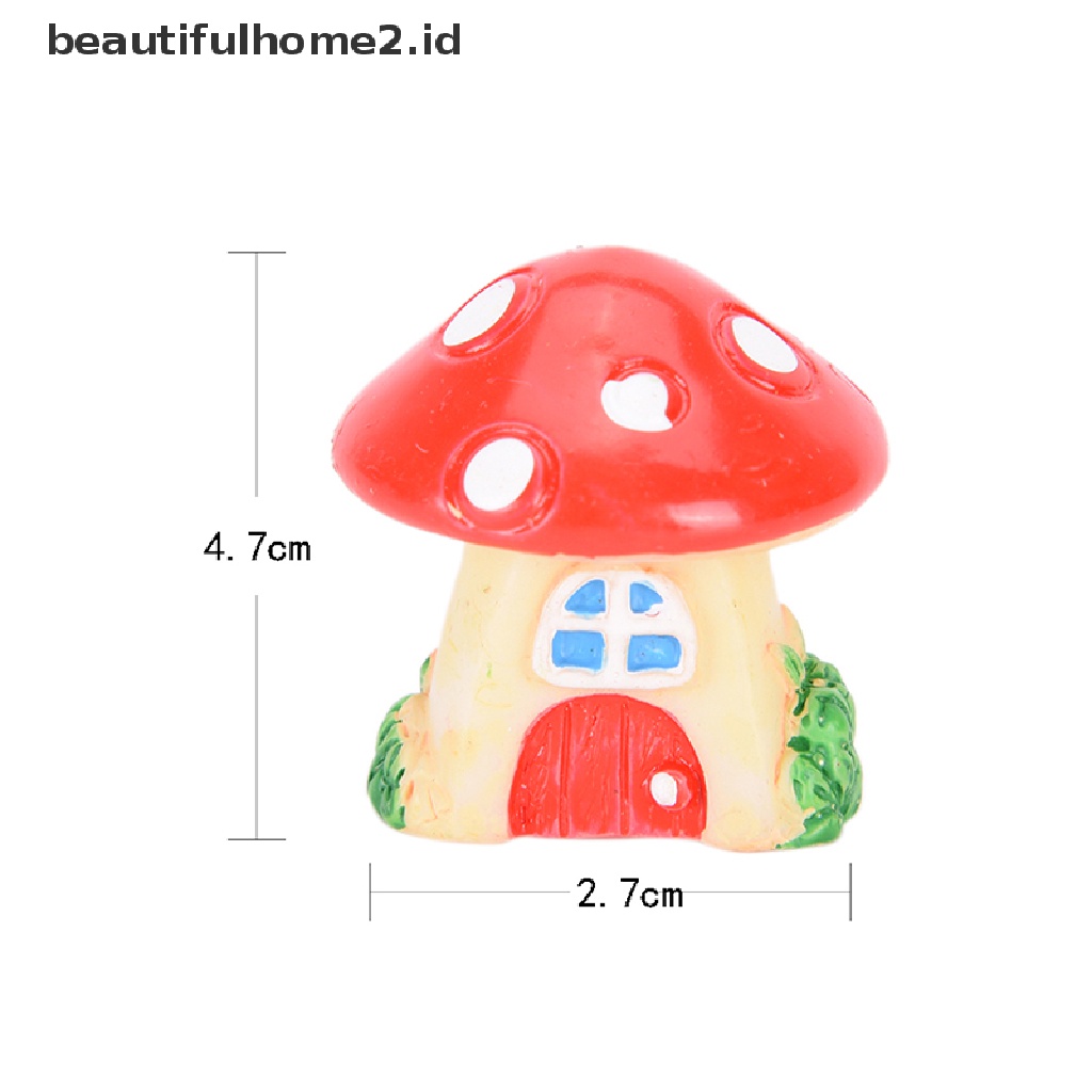 (Beautifulhome2) Buku Literatur Bahasa MandarinId) Miniatur Rumah Jamur Bahan Resin Untuk Dekorasi Taman Peri