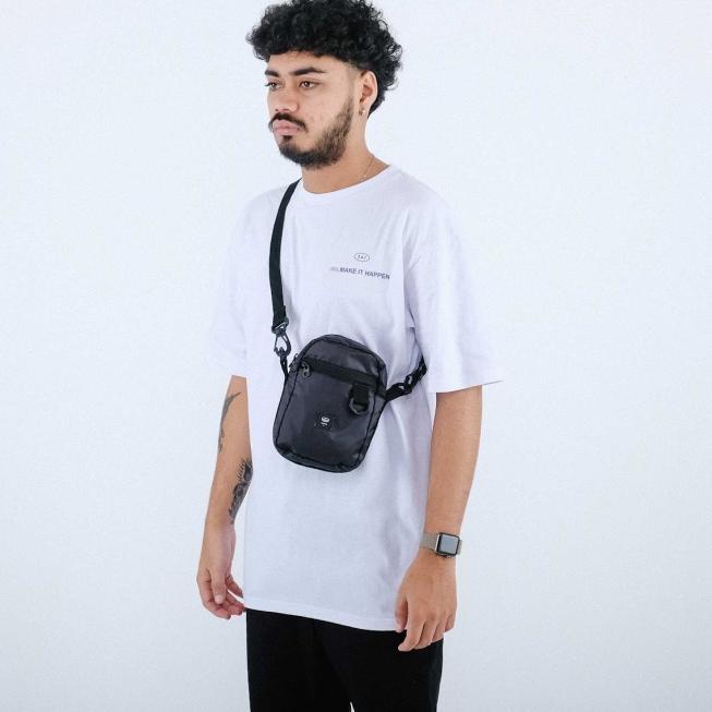 Terbaru.. UNKL347 Tas Slingbag Warna Hitam Polos Cordura PRRS