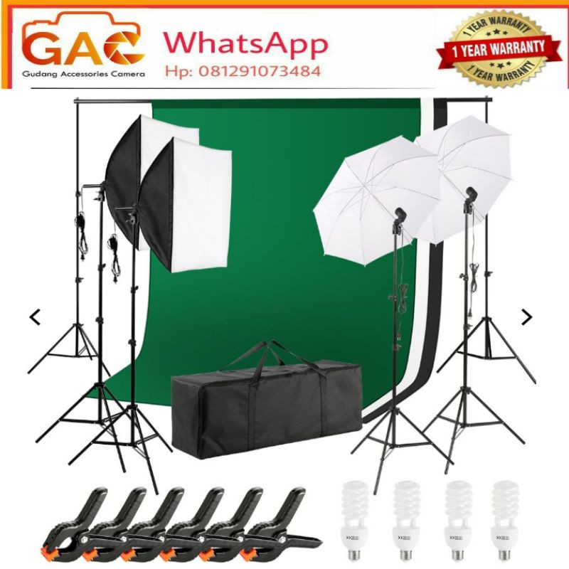 GAC paket perlengkapan studio set background taffstudio LD-TZ25