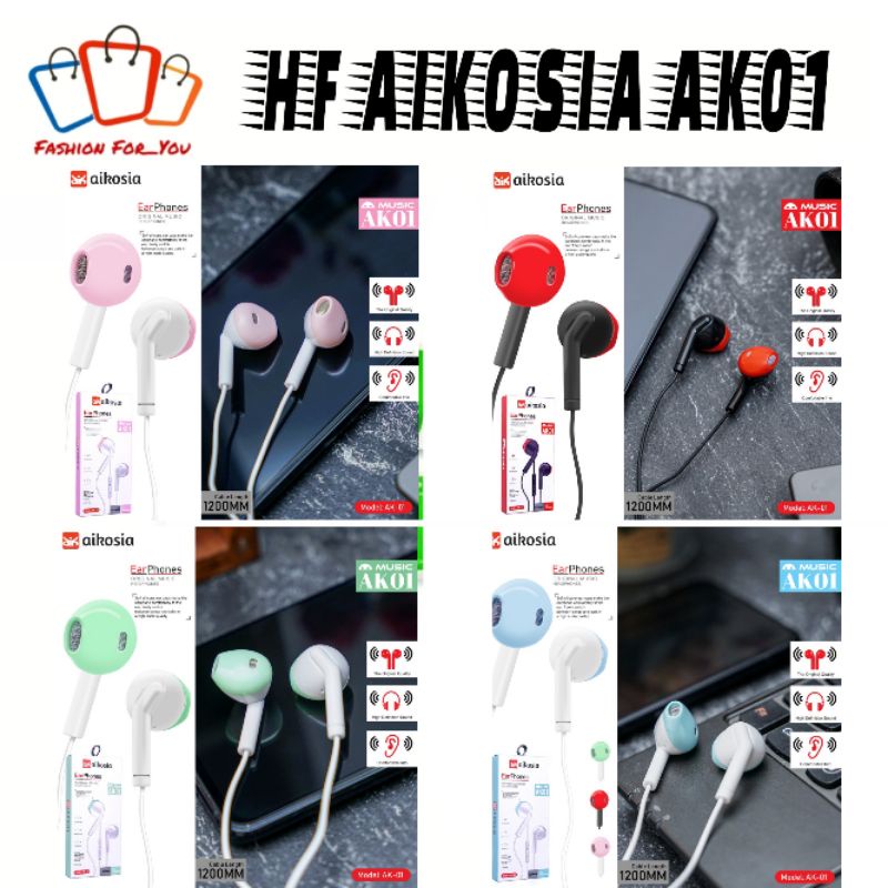 Handsfree / Earphone / Hendset / HF Aikosia Model AK01