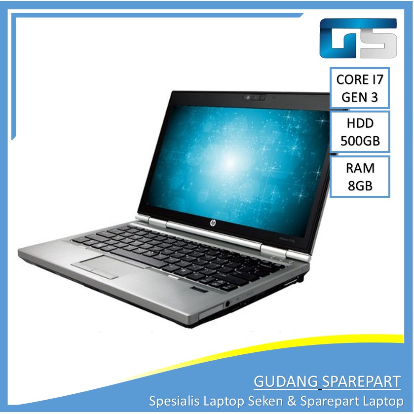 HP ELITEBOOK 2570P  Intel Core i7 RAM 8GB 500GB Laptop Bekas Murah Notebook Second Terbaik