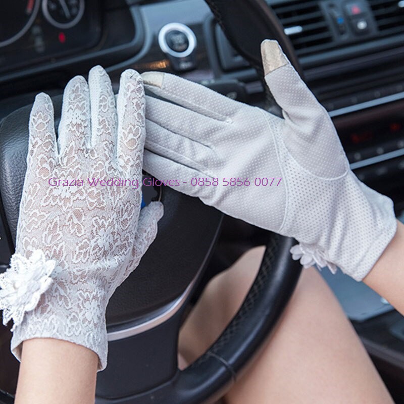 SR97 Wedding Sarung tangan Pengantin Wanita Touchescreen