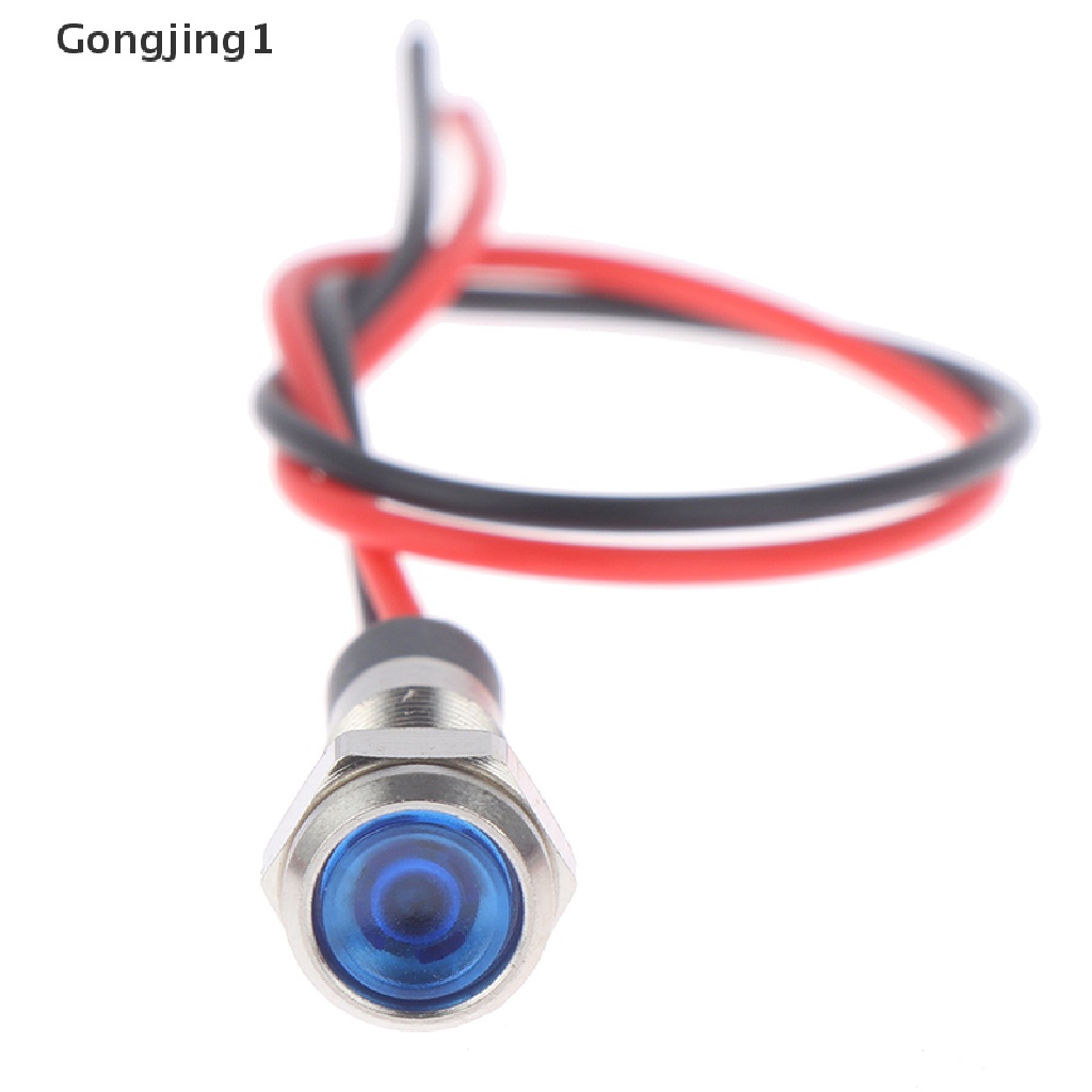 Gongjing1 P67 Lampu Indikator Peringatan led 6mm 3v 5v 6v 12v 24v 220v Anti Air Bahan metal