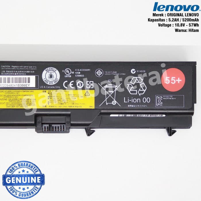 Baterai ORI Lenovo E420 L410 L412 L510 SL410 T410 T420 L430 SL51 W520