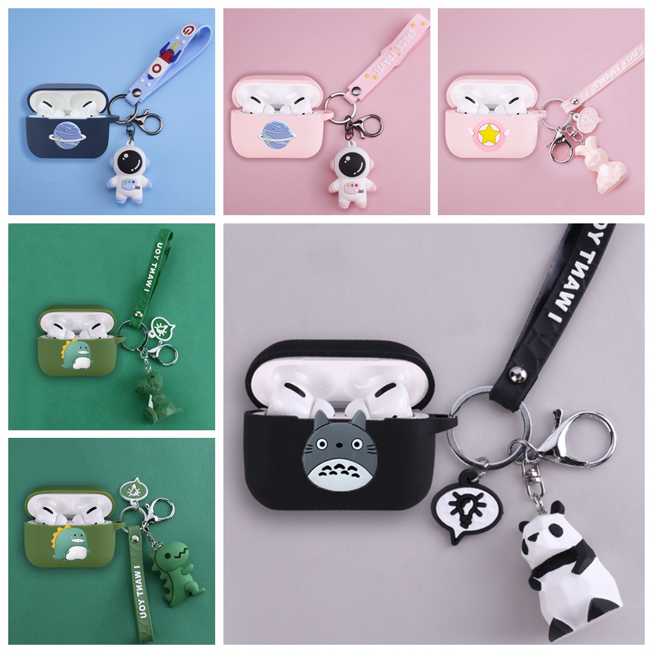 Baseus W3 Case Silikon Motif Kartun Hewan Cover Proteksi Earphone Wireless Bluetooth Baseus W3