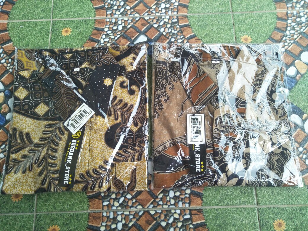 022 Zahira Batik Hrb026 Kenongo Hem Kemeja Batik Pria Lengan Pendek  Katun Primis Halus M L Xl