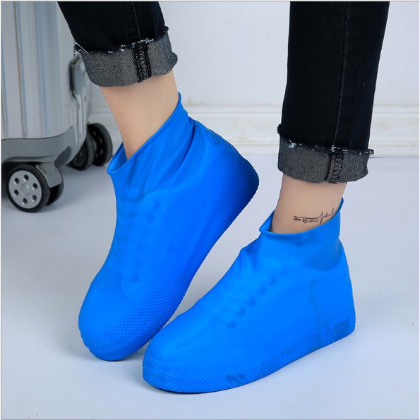 WSDLC Cover Shoes Cover Sepatu Anti Air Hujan Waterproof Pelindung Sepatu-7