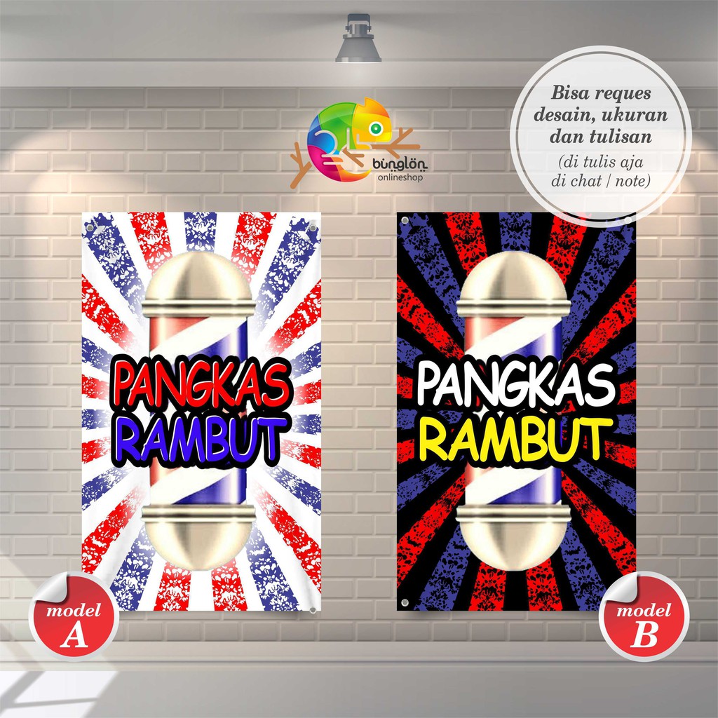 Spanduk, Banner 60x100 Cm Pangkas Rambut Keren