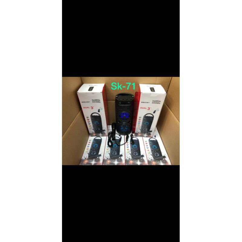 speaker portable SK-71+ mic karaoke suara bass dan kencang