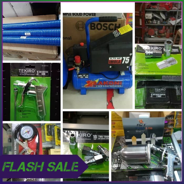 PAKET LENGKAP MURAH KOMPRESOR LAKONI IMOLA 75   CAT   ISIAN ANGIN