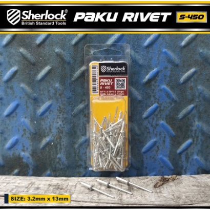 S 450 Paku Rivet Sherlock 3,2 mm x 13 mm Kuat bagus