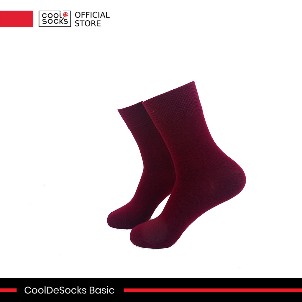 Kaos Kaki Polos CoolDeSocks Basic | Maroon - Warna Maroon