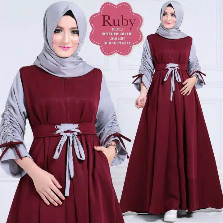 Gamis rubi/gamis syar'i asdf exlusive