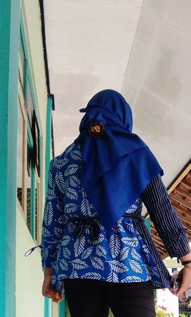 Tey-17 Batik Wanita Asj Sa Hrb026 Kenongo Kemeja Tosca Pendek