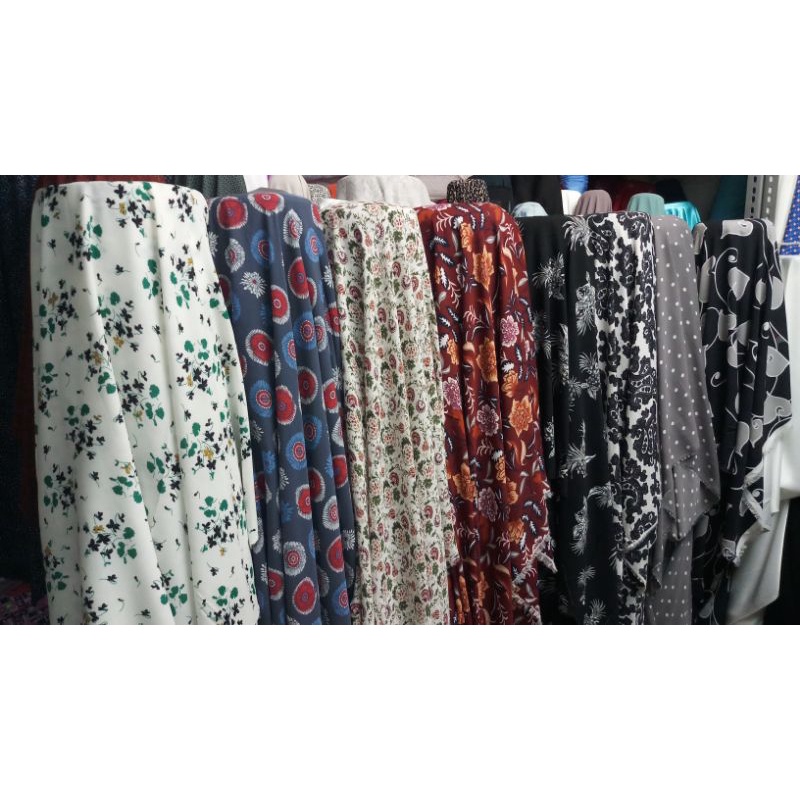 Kain Ceruty Zara - Zara crepe - Kain Meteran - bahan gamis,blouse,tunik,outer dll