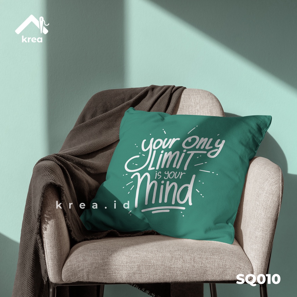 SARUNG BANTAL SOFA KATA KATA YOUR ONLY LIMIT