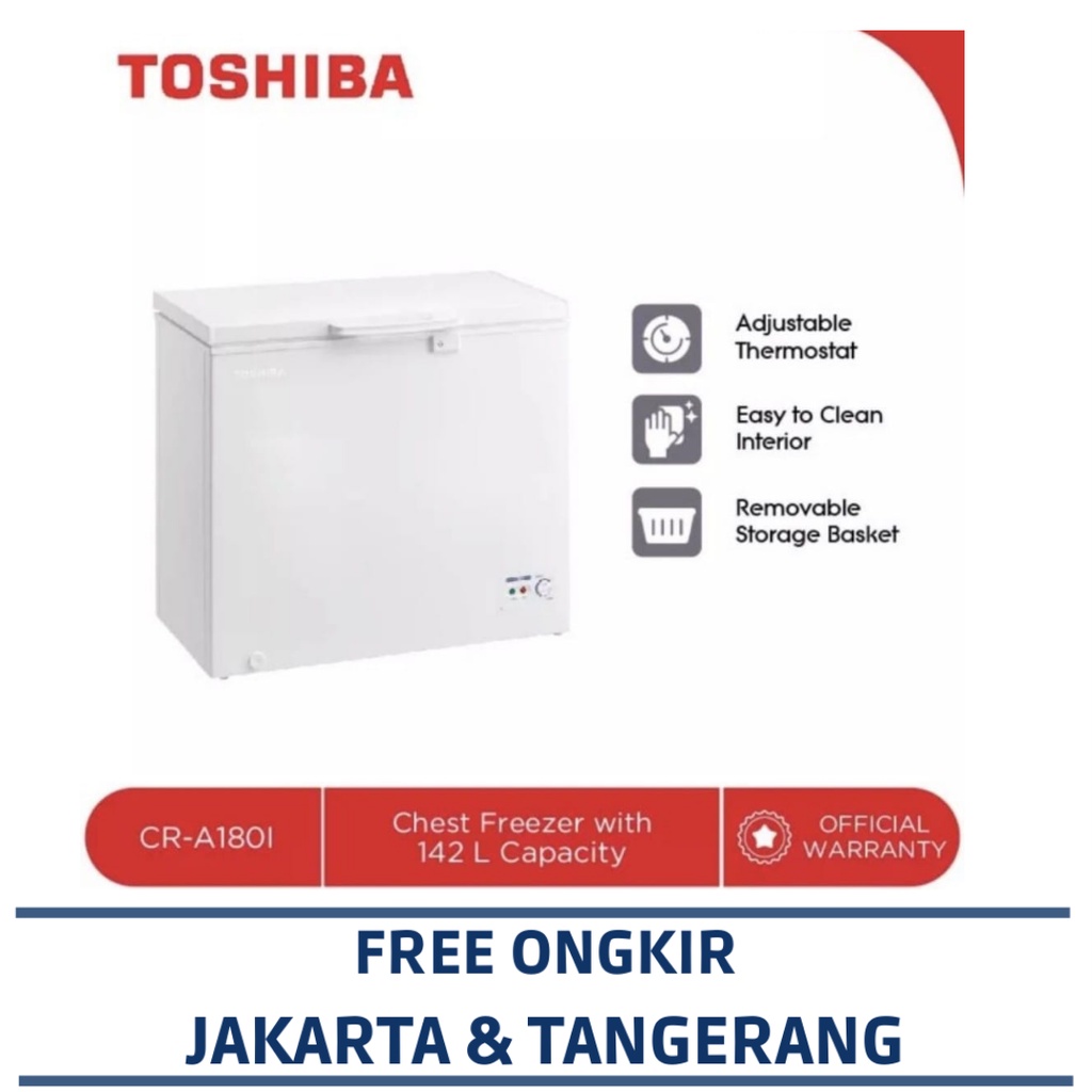 TOSHIBA CR-A180I CHEST FREEZER TOSHIBA 142 LITER