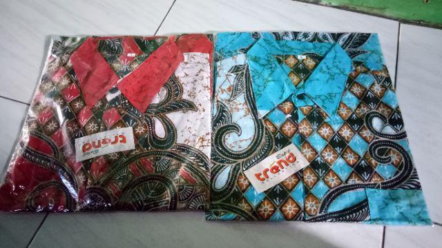 Kemeja Batik Lengan Pendek Blarak Biru M.l.xl