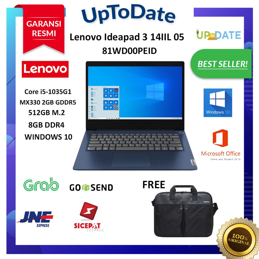 Laptop Lenovo Ideapad Slim 3 14IIL05 Core i5-1035G1/8GB