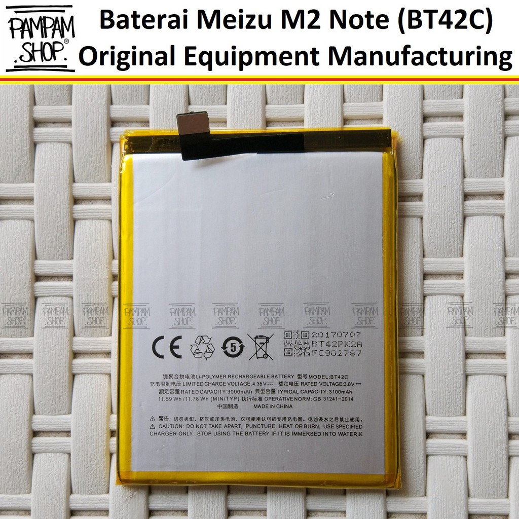 Baterai Meizu M2 Note BT42C Original OEM Batre Batrai Battery Ori M 2 HP