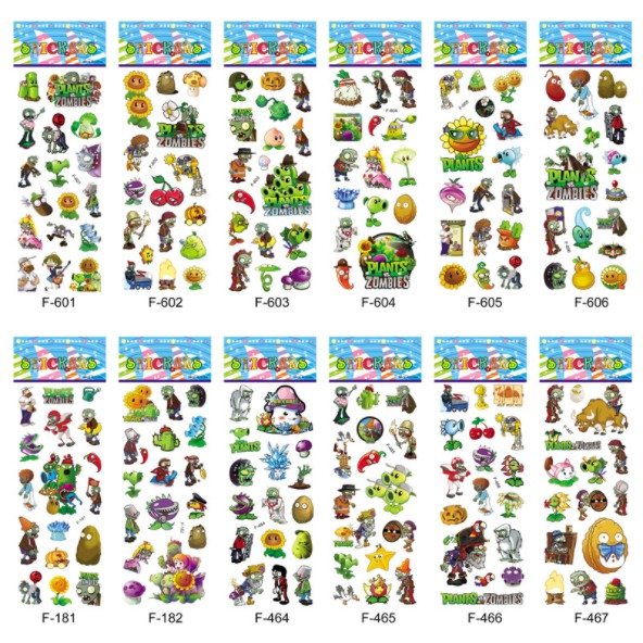 J3 - Mainan Anak Bola Plant vs Zombie Ball Plants Zombies Shoot Sticker stiker