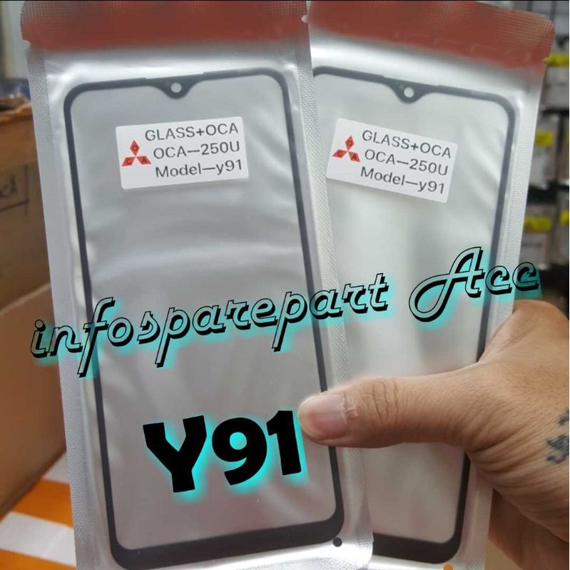 kaca lcd vivo Y91 glass