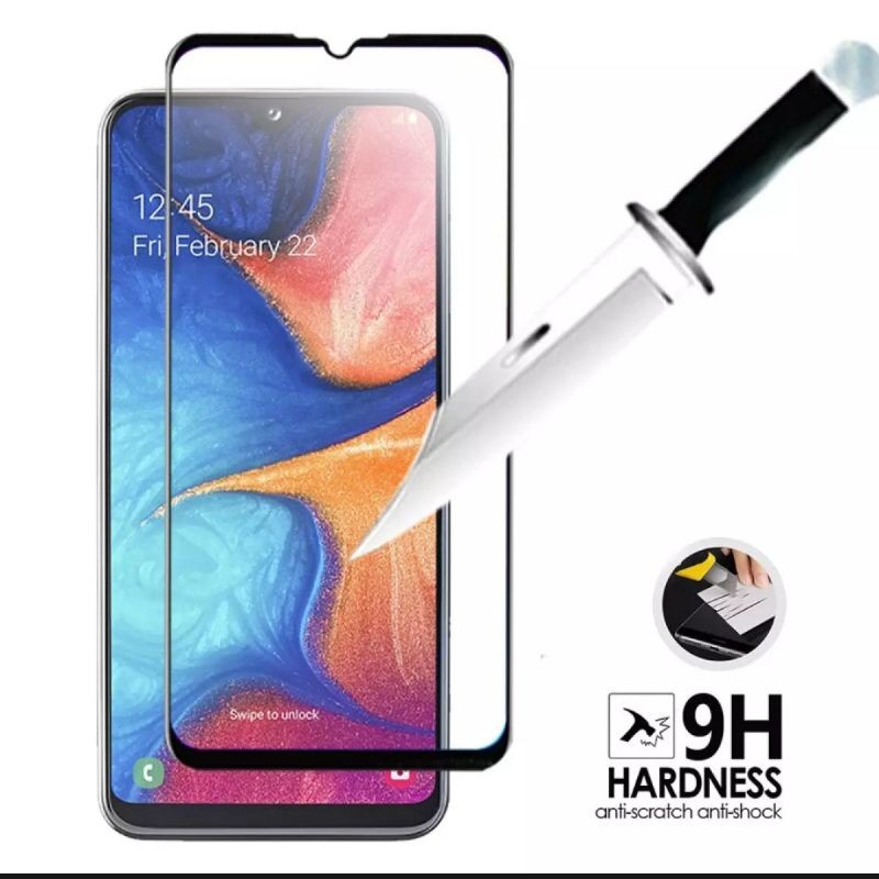 Tempered glass Samsung A40 Full Layar hitam