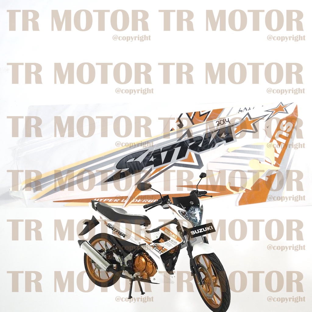 Stiker Motor Satria F 150 Facelift 2014 Sticker Striping Lis Full Set Motor