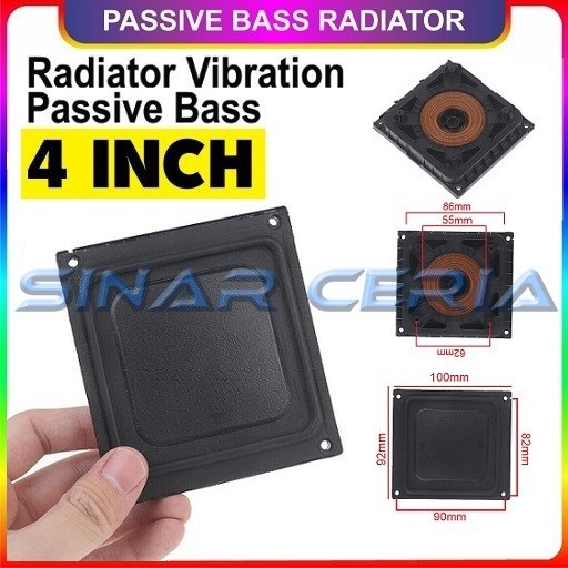 Bass Passive Radiator 4 Inch Speaker For Bluetooth Frekuensi Auxiliary Low