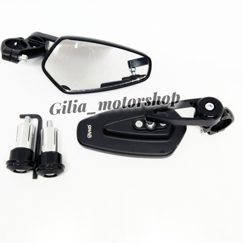 SPION JALU OVAL VND RACING KACA BENING PUTIH /SPION BAR END OVAL VND