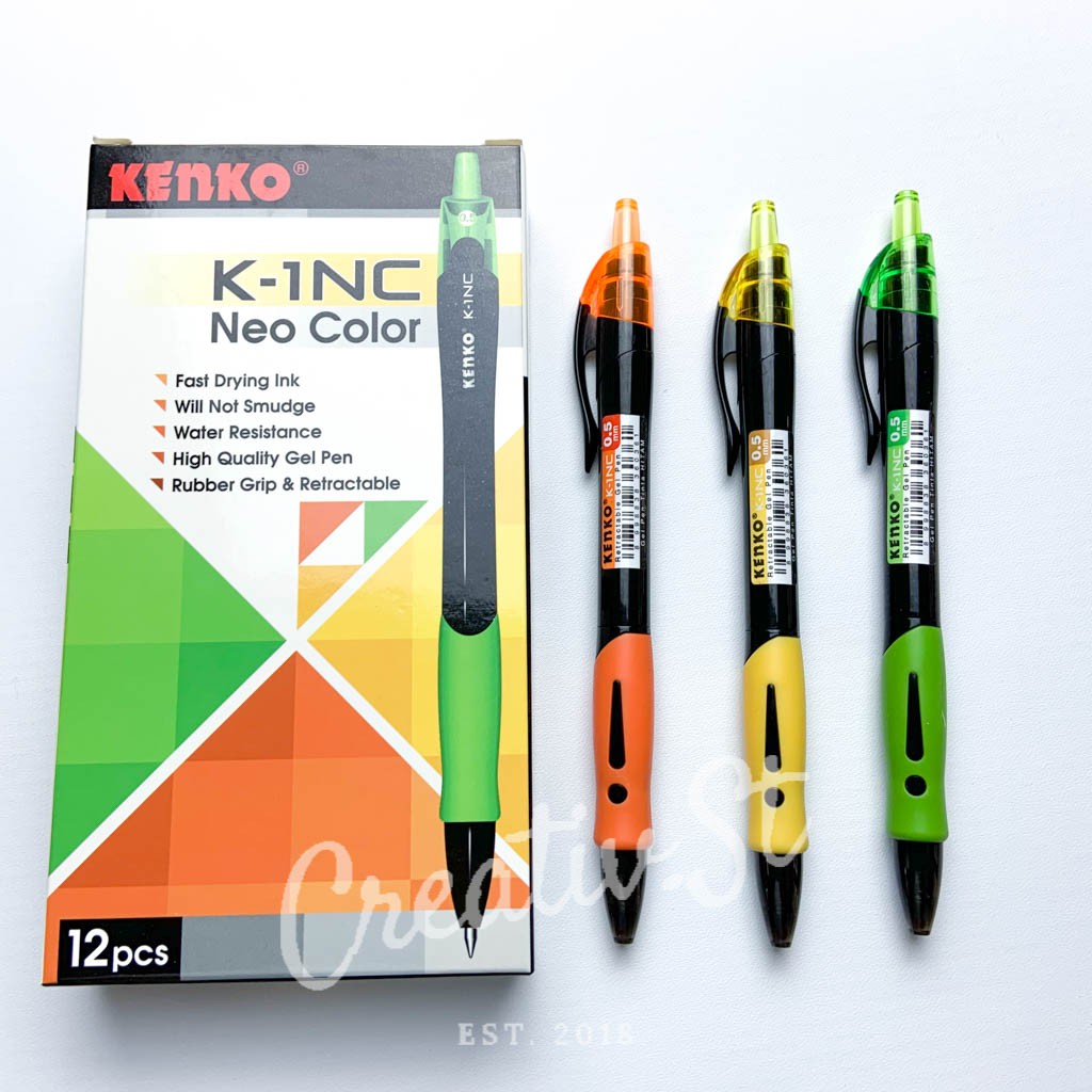 

KENKO Pulpen Bolpen Gel Pen K-1 Neo Color 0.5 Mm