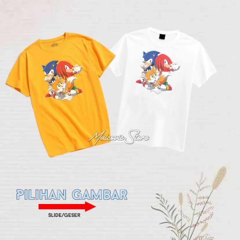 Baju Anak / Kaos Anak / T-shirt Anak Sonic / Free Nama Kaos Sonic Anak / Baju Sonic Untuk Anak Laki-