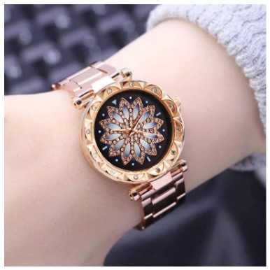 ✅COD J-D-DR03 Jam Tangan Wanita Tali stainless steel RANTAI CRYSTAL KRISTAL PREMIUM GORSIR